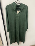 JOH Winter Green Suede Tunic Dress XL