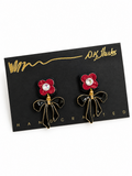GBR Red Clover Earrings by D.K. Tlustos (#143)