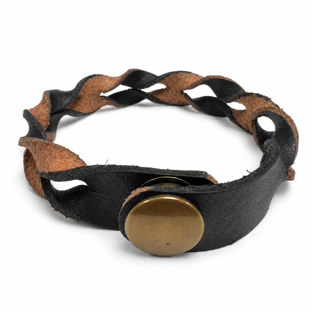 Handmade Inverted Leather Bracelet by Finch