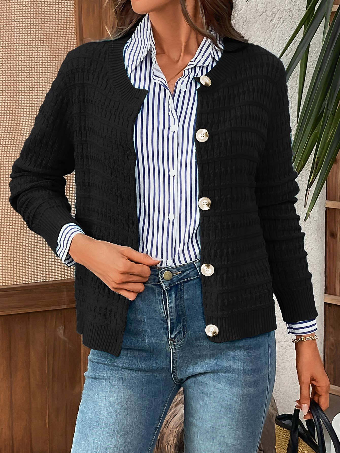 Button-Down Knit Cardigan