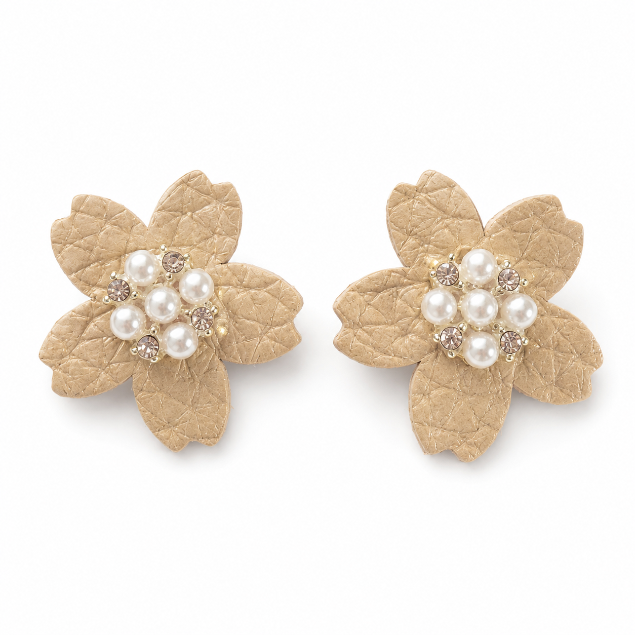 Pretty in Pearls Finch Leather Earrings by D.K. Tlustos