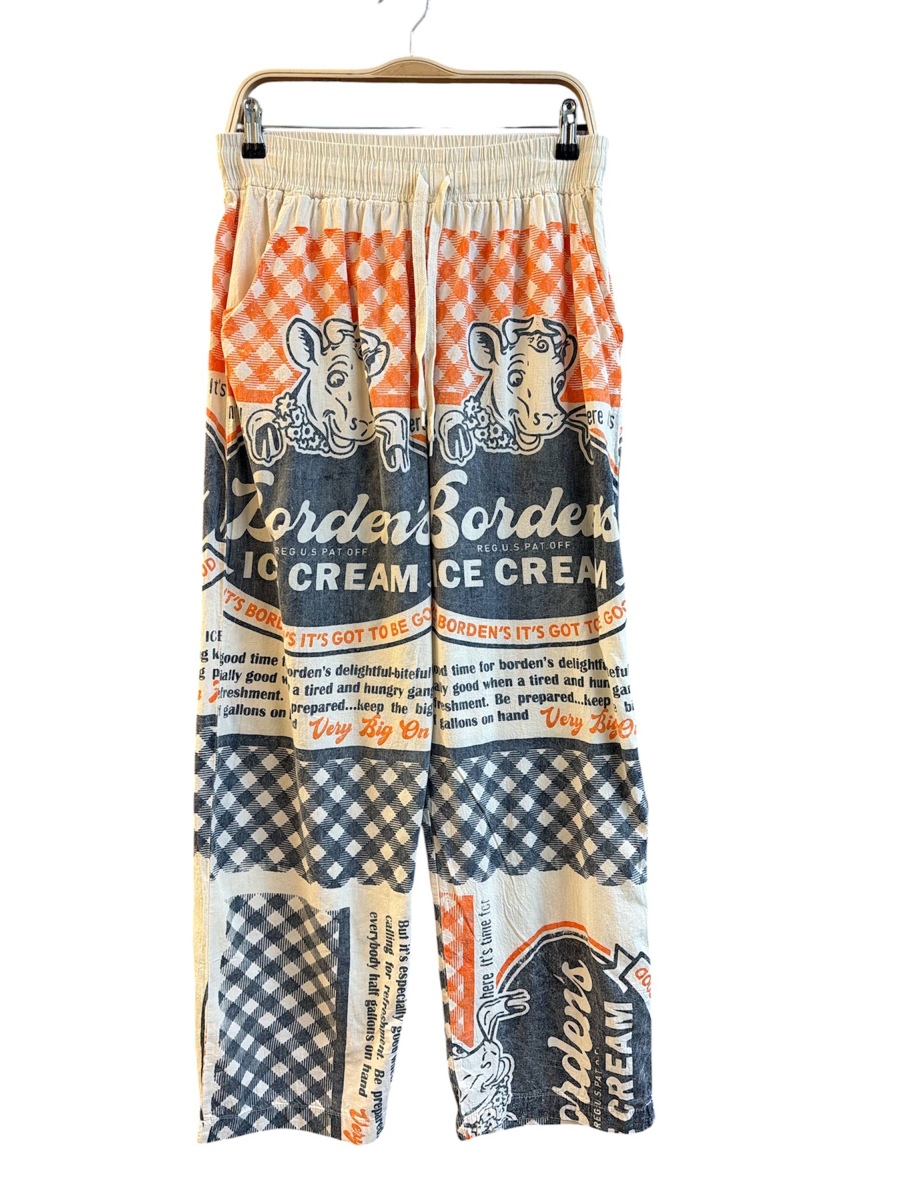 Cotton Vintage Feed Sack Borden Ice-cream Pant - ONE SIZE FITS MOST
