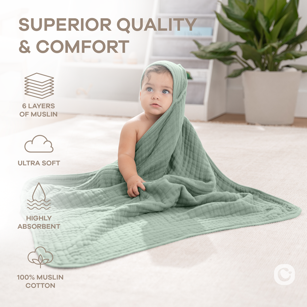 Muslin Hooded Baby Towel