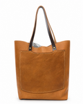 Light Brown Leather Tote Bag by Finch