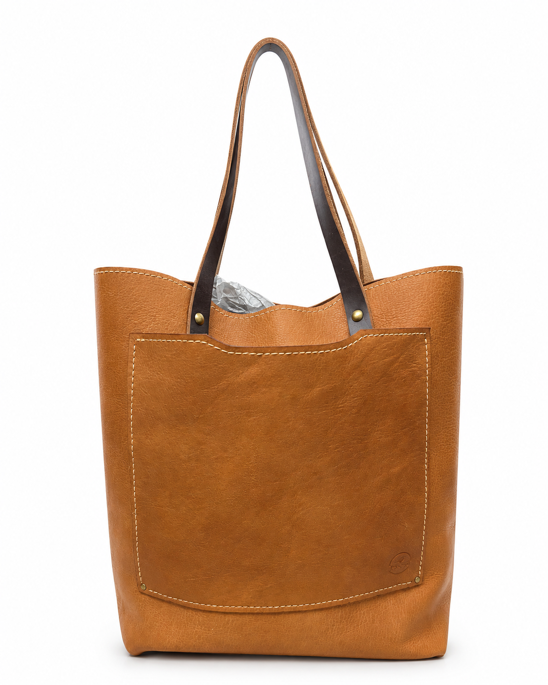 Light Brown Leather Tote Bag by Finch