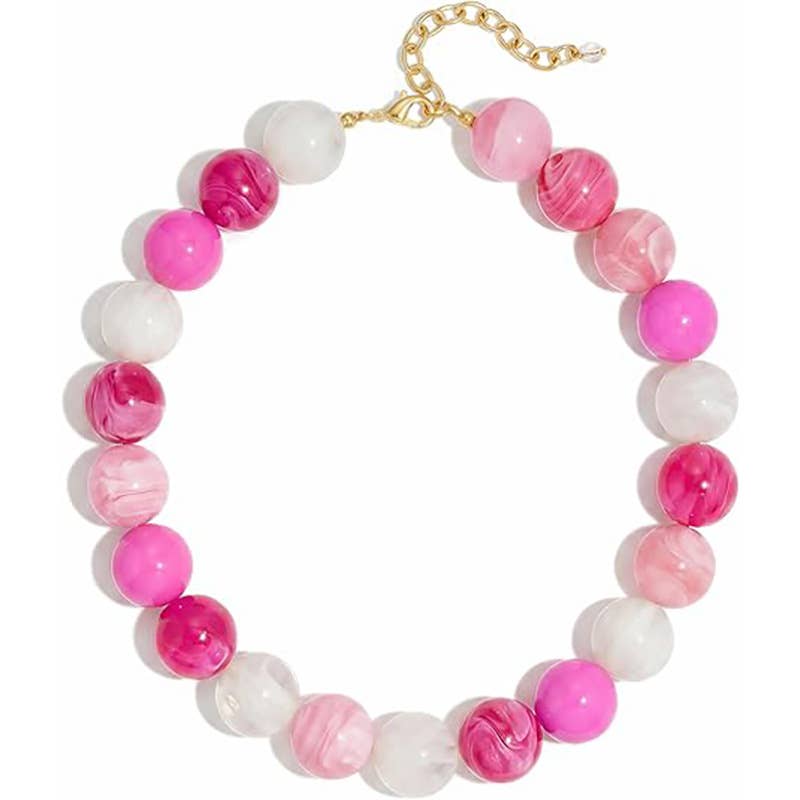 Resin Bead Adjustable Statement Necklace