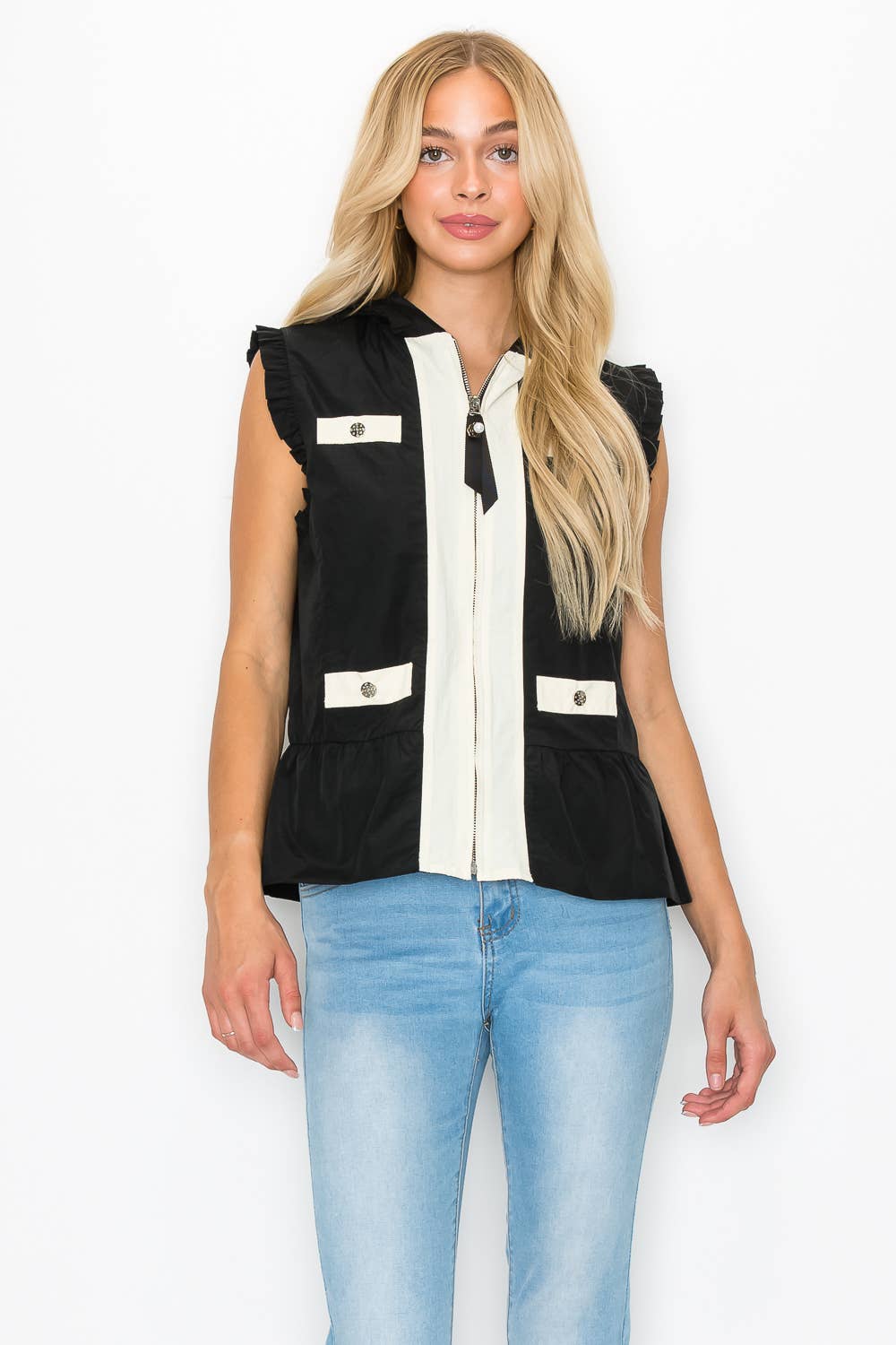 Joh Apparel - Josie Light Weight Vest with Hoodie