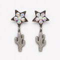 Handmade Desert Starlight Cactus Earrings by D.K. Tlustos