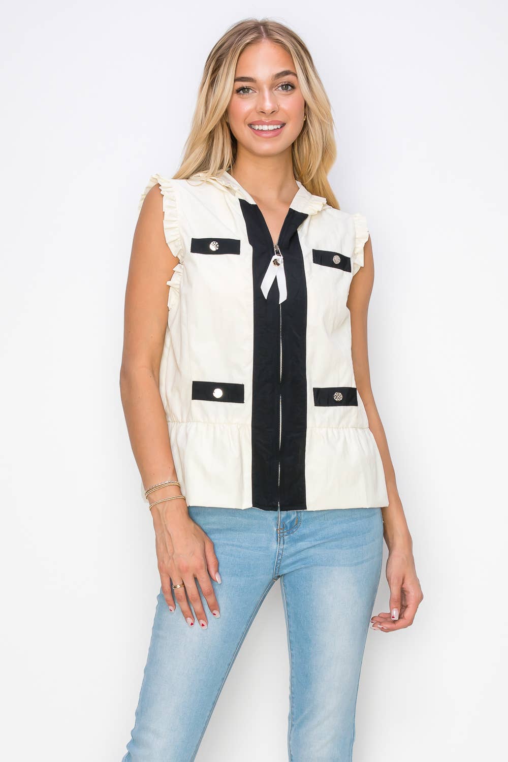Joh Apparel - Josie Light Weight Vest with Hoodie