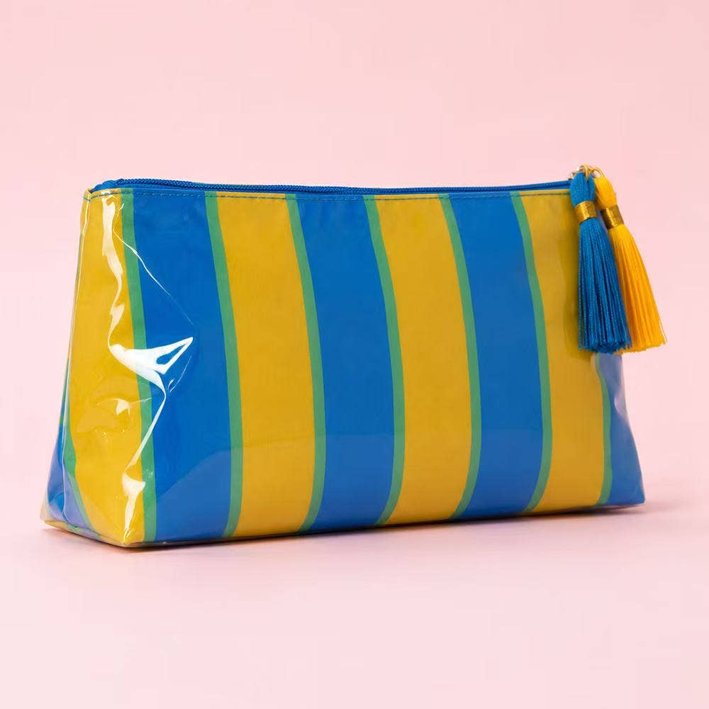 Glossy Jelly Stripe Makeup Pouch
