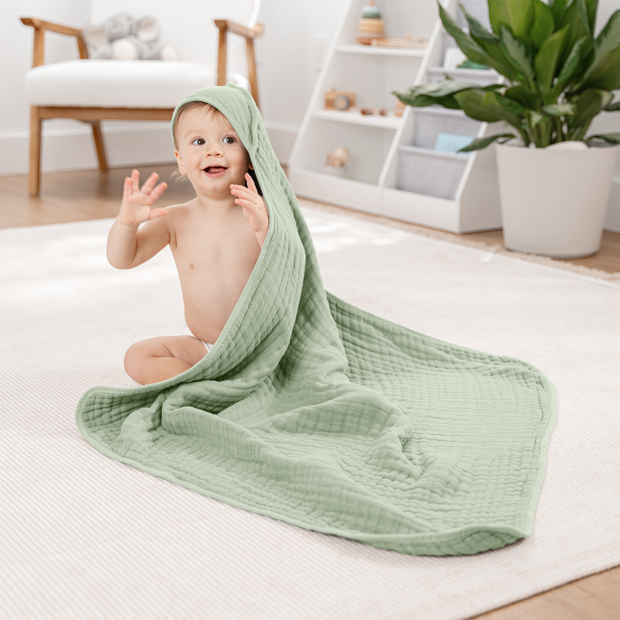 Muslin Hooded Baby Towel