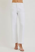 Risen Jeans - White Ankle Jeans - PLUS SIZE