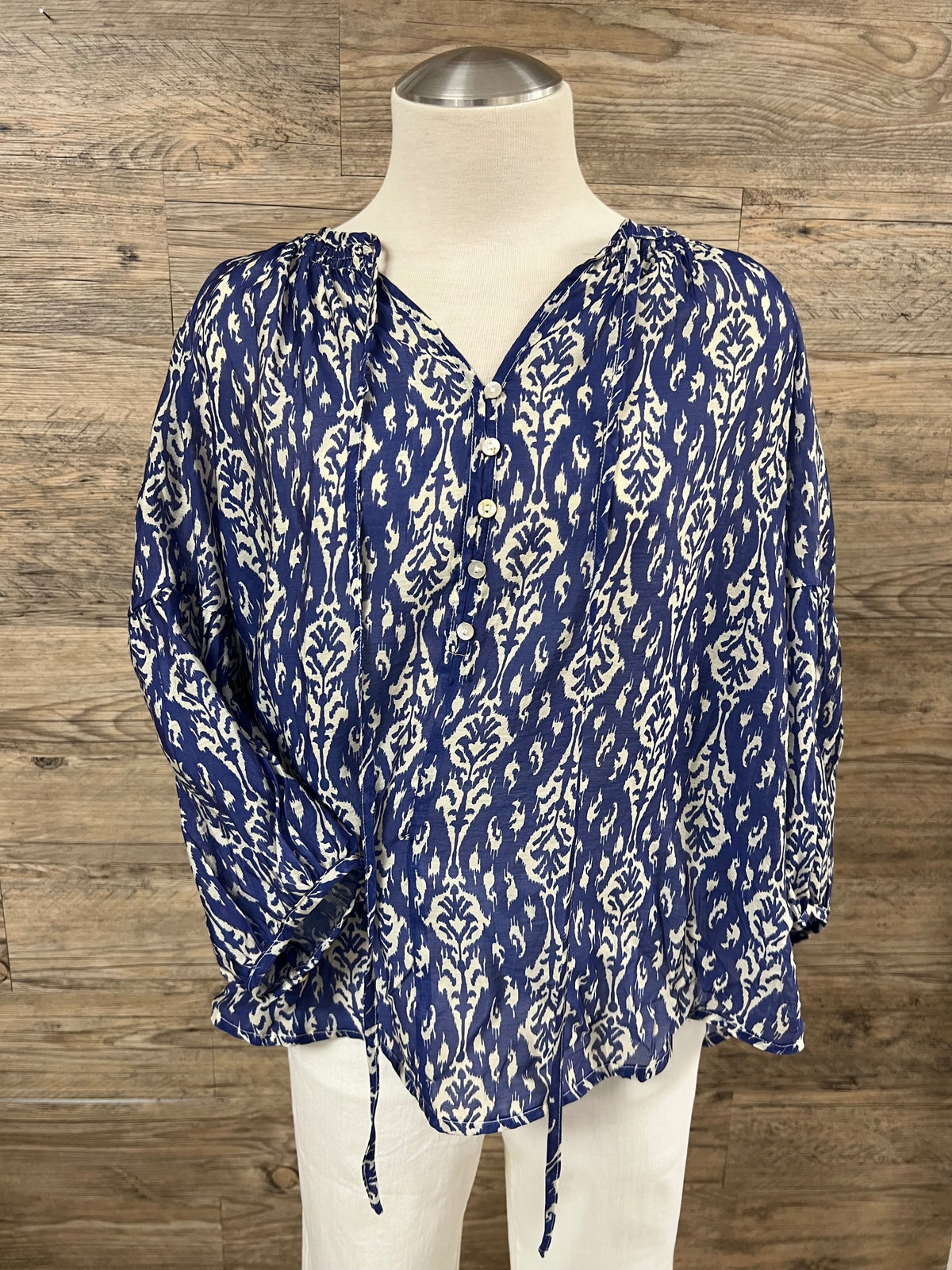 Azure Mosaic Blouse