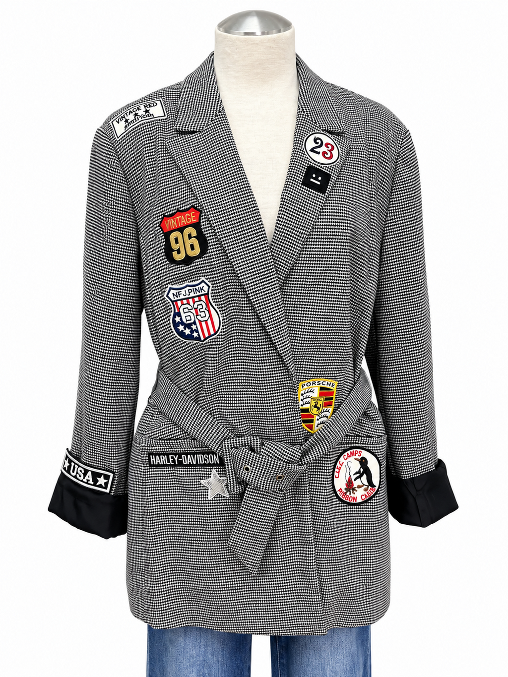 Embellished Belted Blazer - Size XL