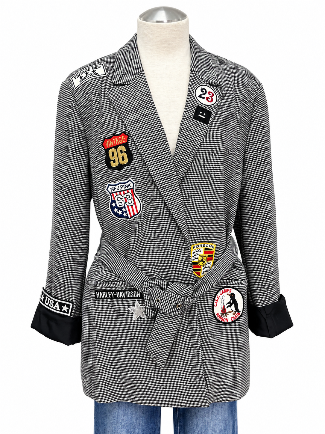 Embellished Belted Blazer - Size XL