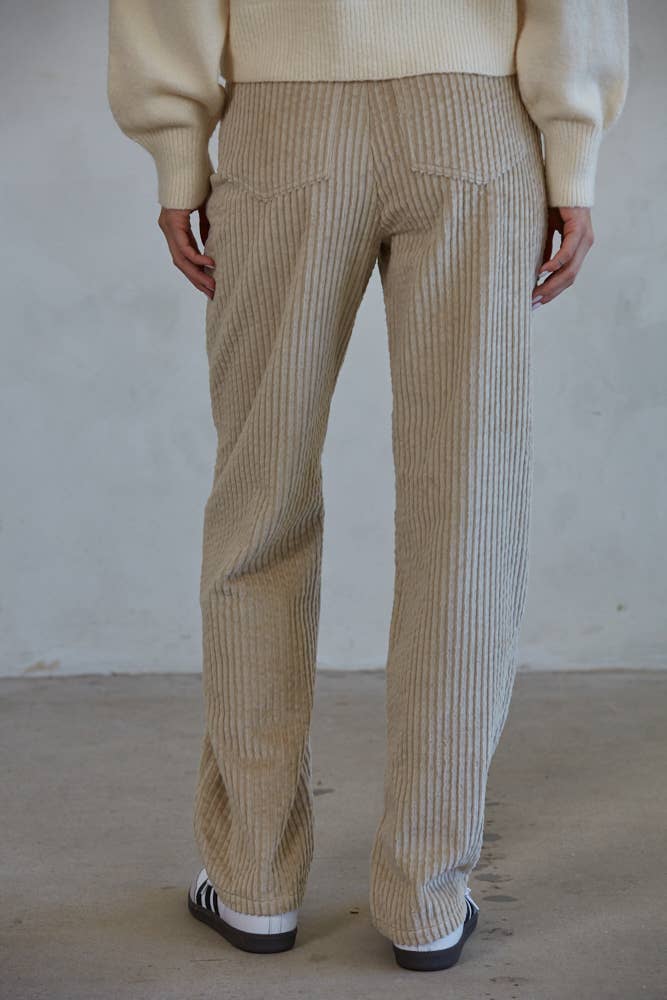 Corduroy Straight Leg Pants