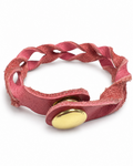 Handmade Inverted Leather Bracelet by Finch