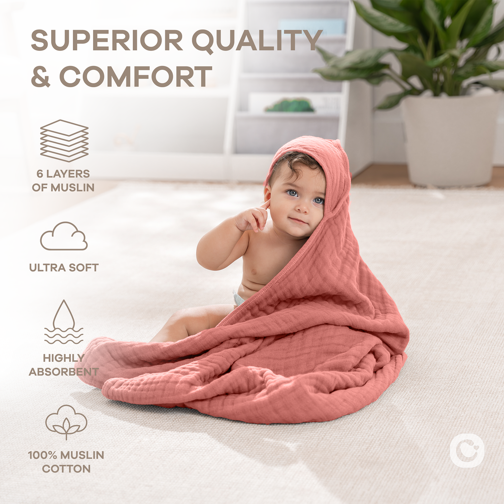 Muslin Hooded Baby Towel