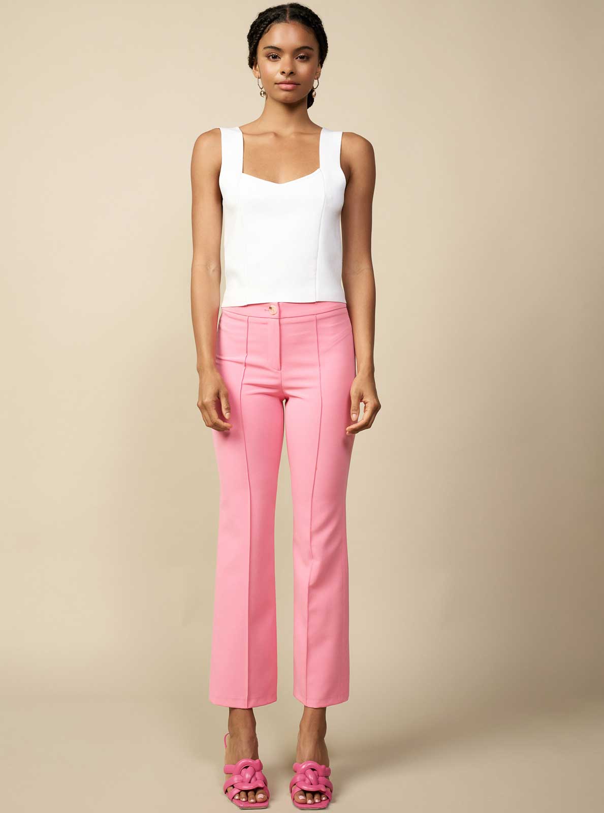 Stretch Ankle Pants - PINK