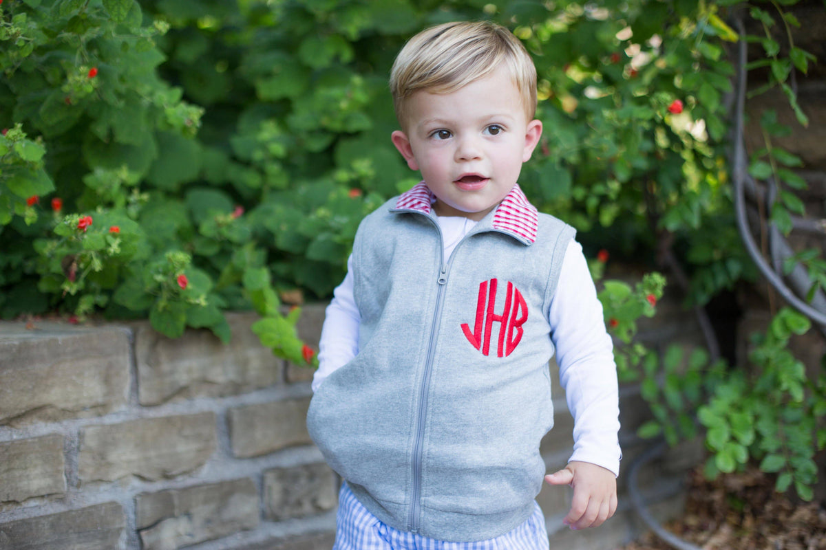 Gingham Vest - Red
