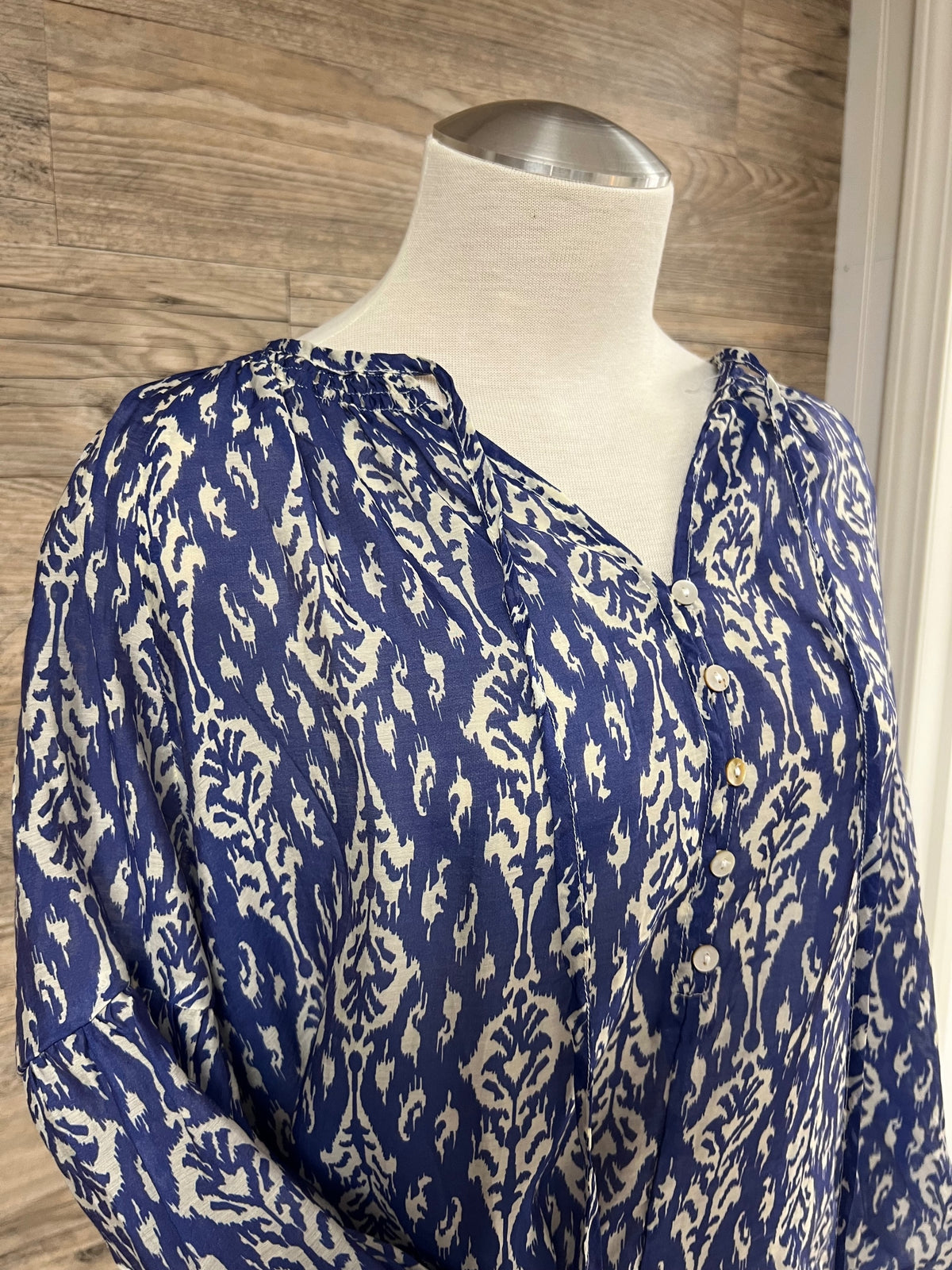 Azure Mosaic Blouse