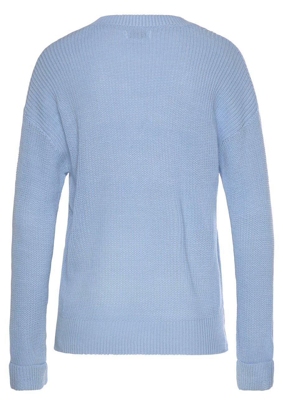 Women's Ribbed V-Neck Sweater