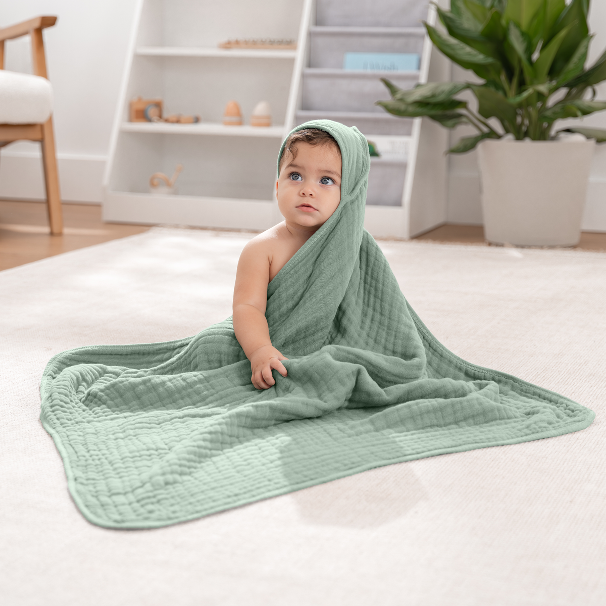 Muslin Hooded Baby Towel