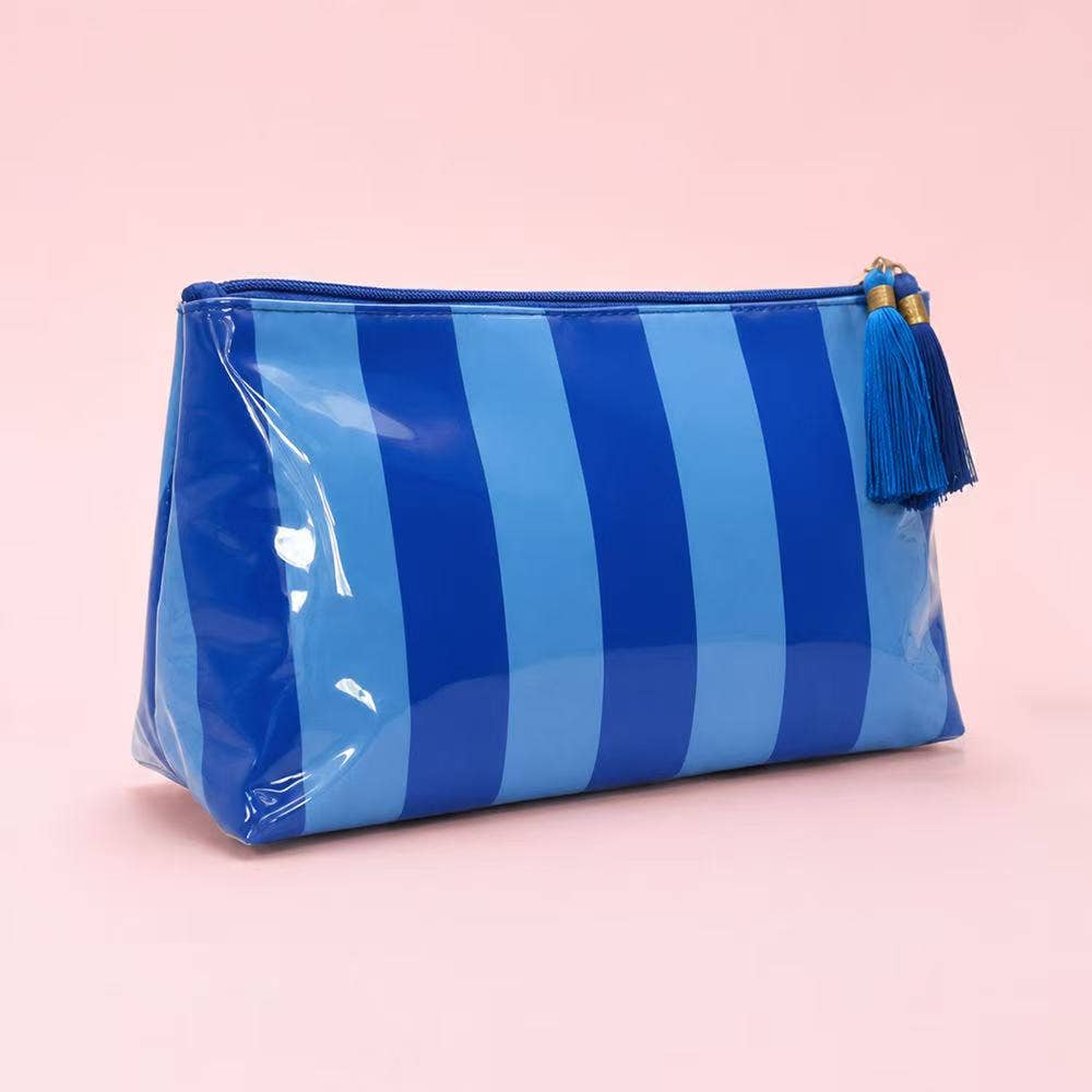 Glossy Jelly Stripe Makeup Pouch