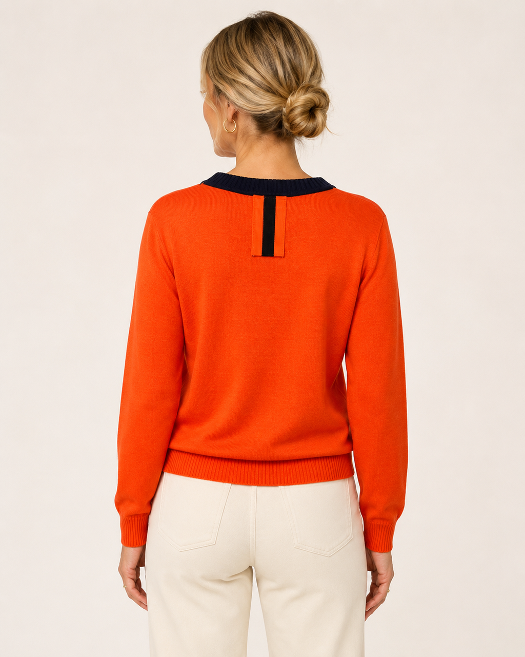 Hand-Embellished Sloan Colorblock Knit by Trish - Size Small