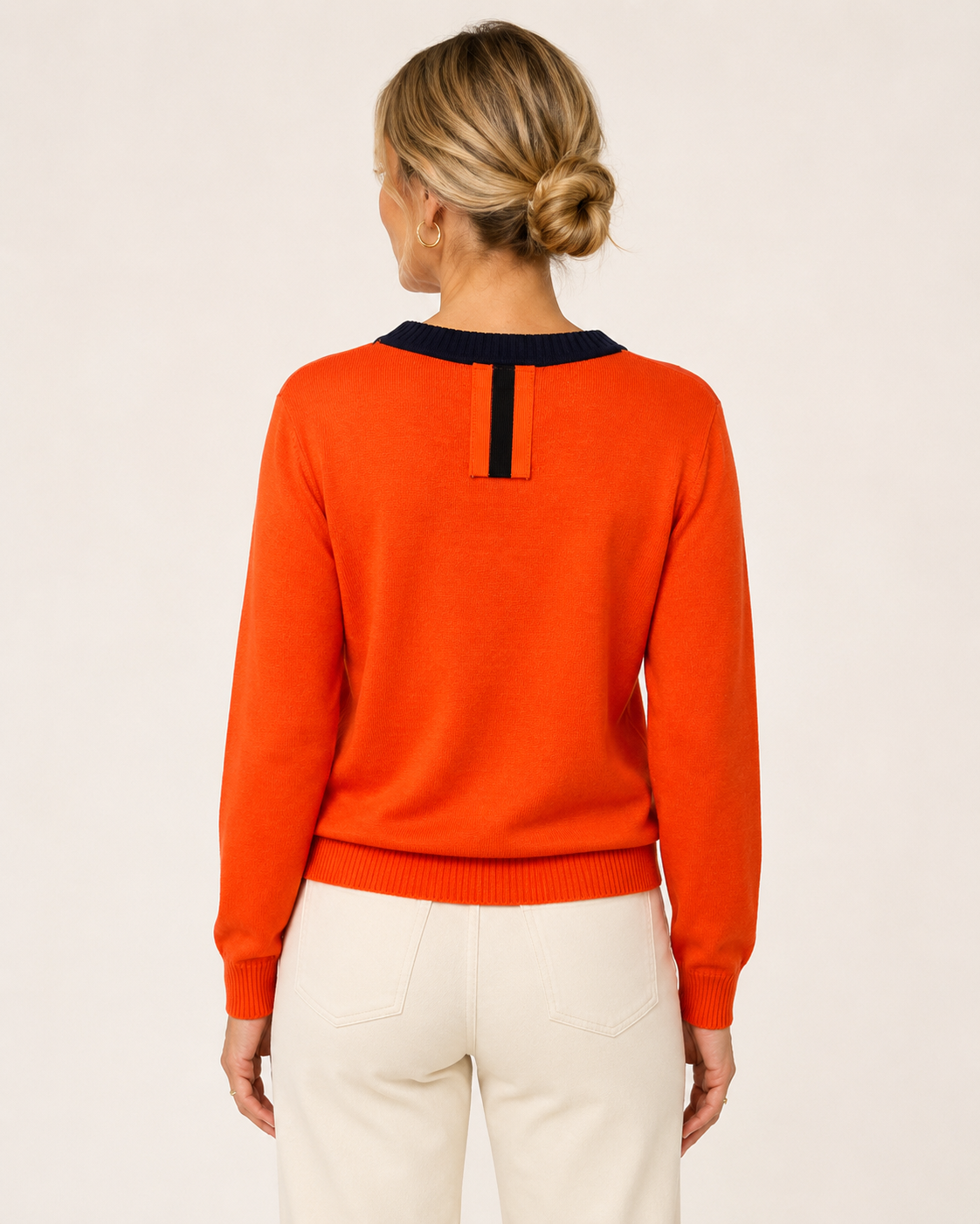Hand-Embellished Sloan Colorblock Knit by Trish - Size Small