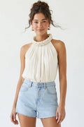 Sleeveless Wide Braid Top