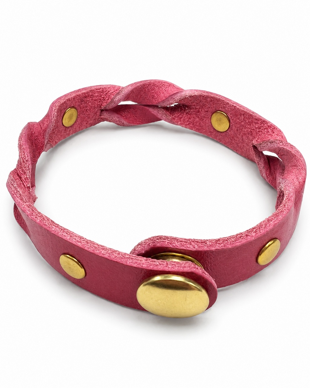 Handmade Leather Inverted Studded Bracelet