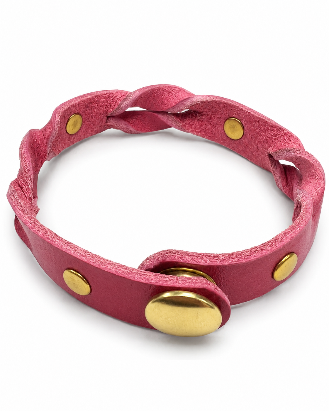 Handmade Leather Inverted Studded Bracelet