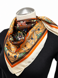 Small Vintage-Inspired Ornate Floral Scarf