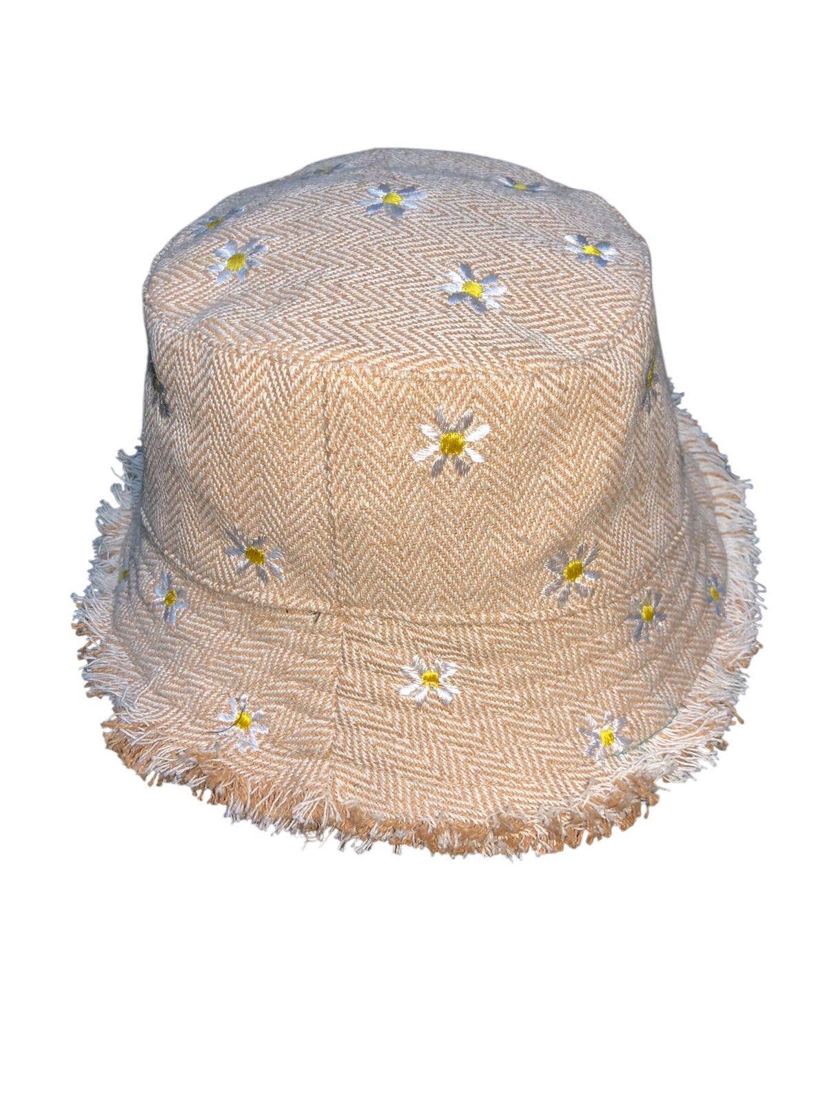Cotton Embroidery Bucket Sun Hat