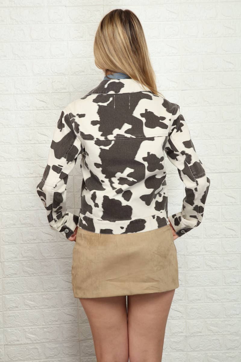 Cow Print Barn Jacket