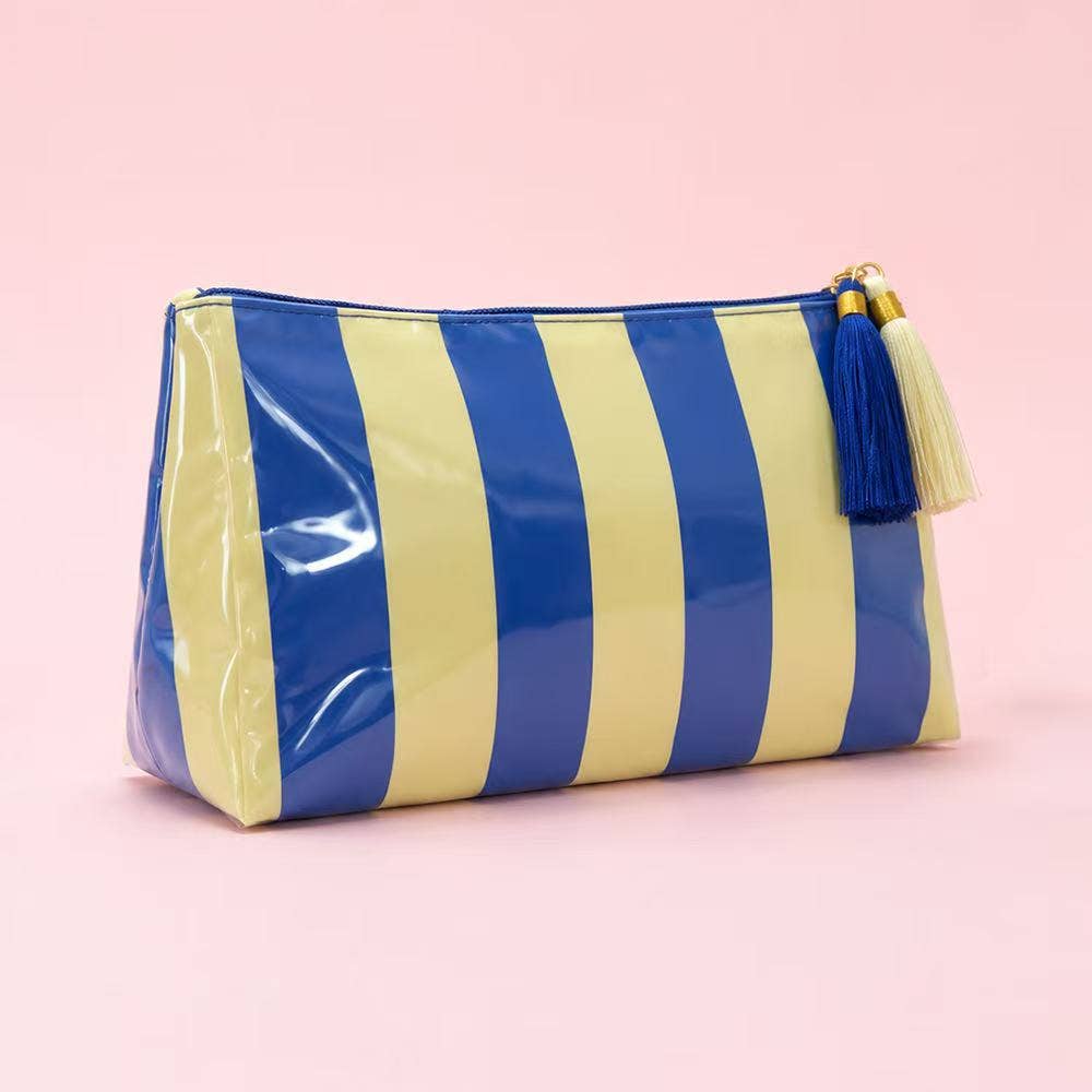 Glossy Jelly Stripe Makeup Pouch