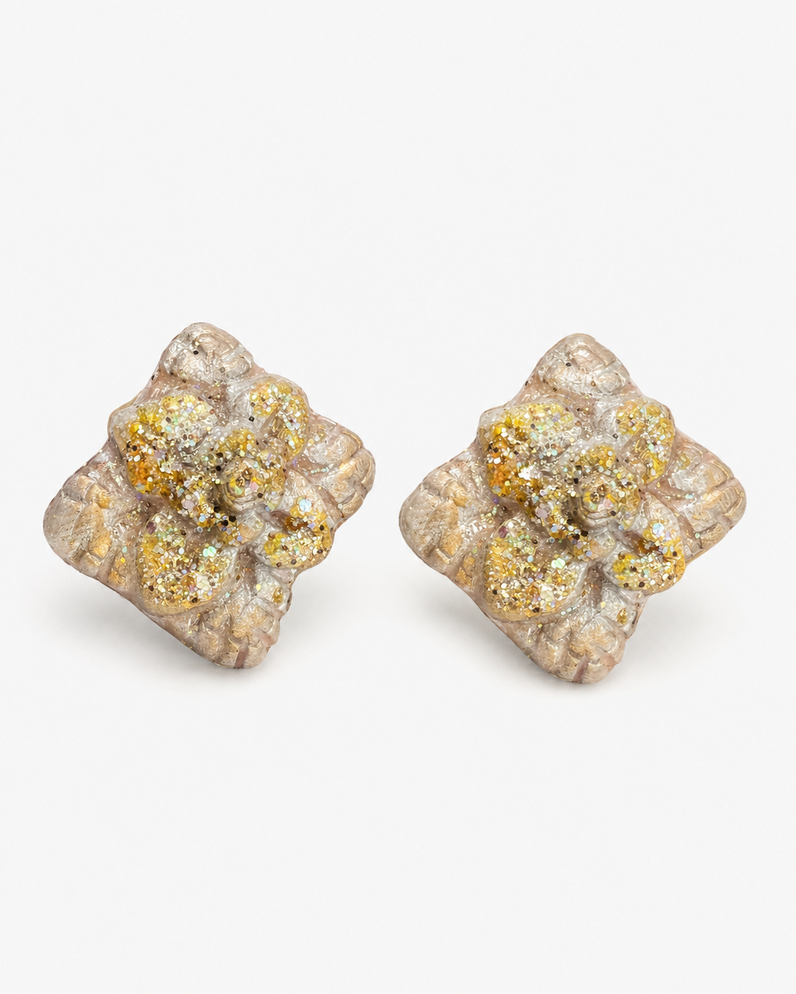 Handmade Pearl Glow Floral Stud Earrings by D.K. Tlustos