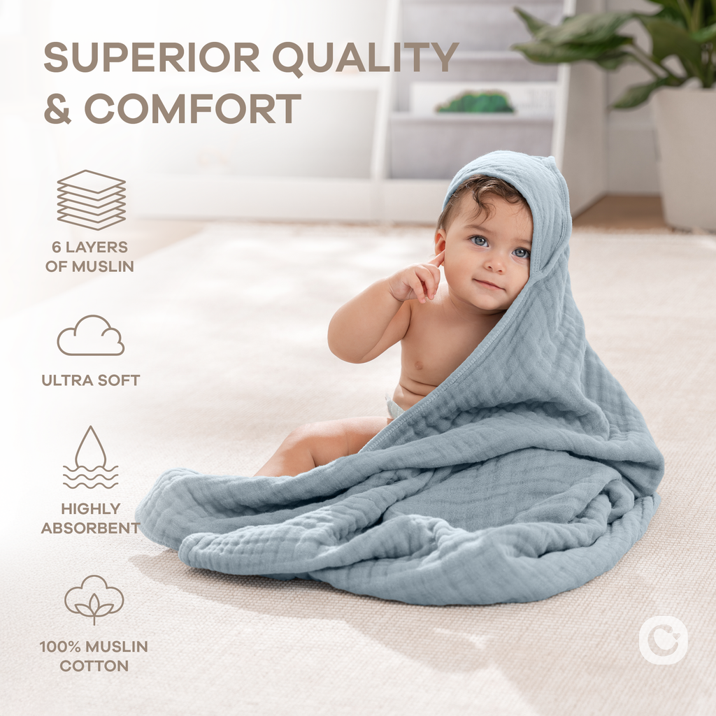 Muslin Hooded Baby Towel