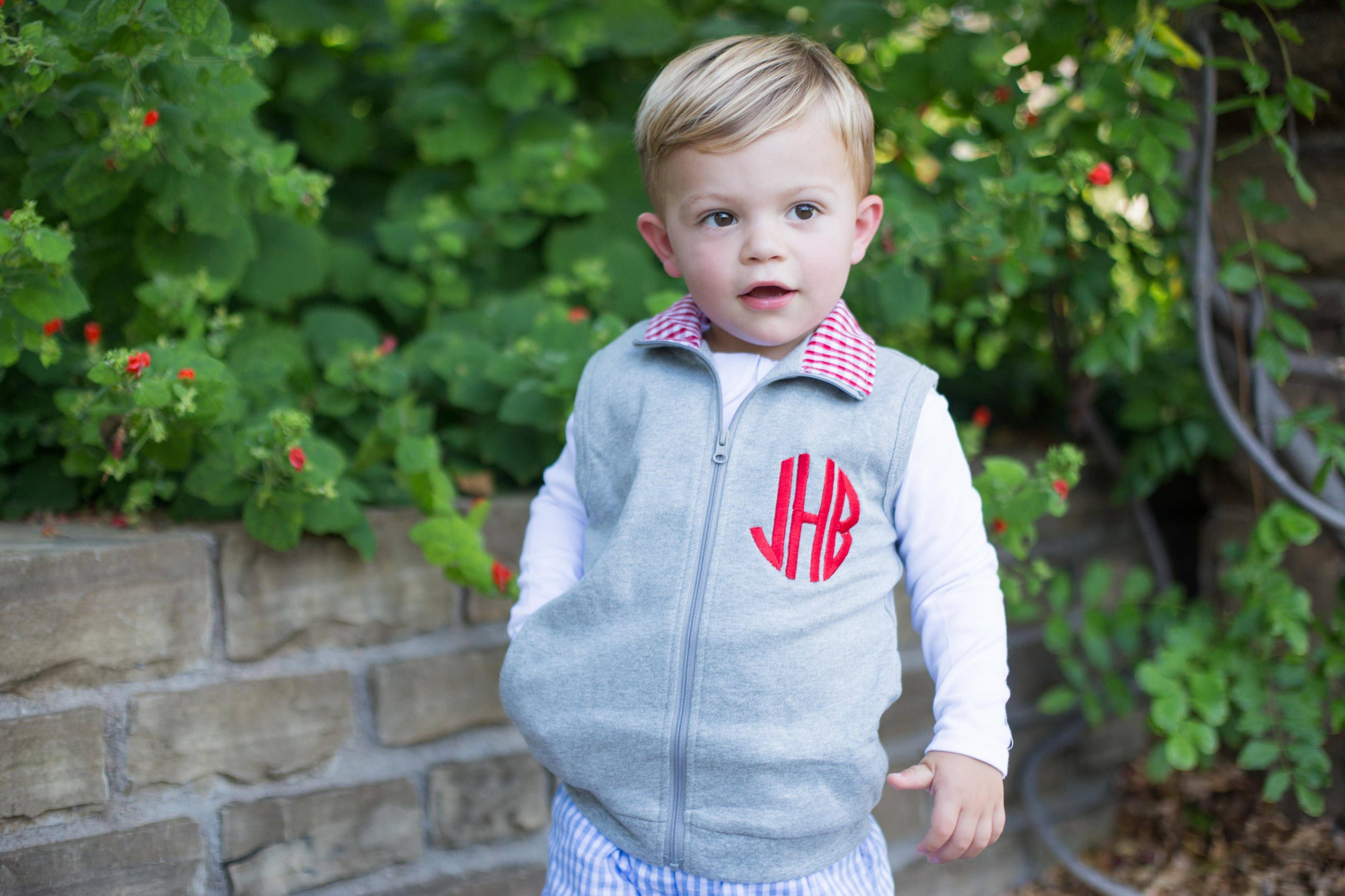 Gingham Vest - Red