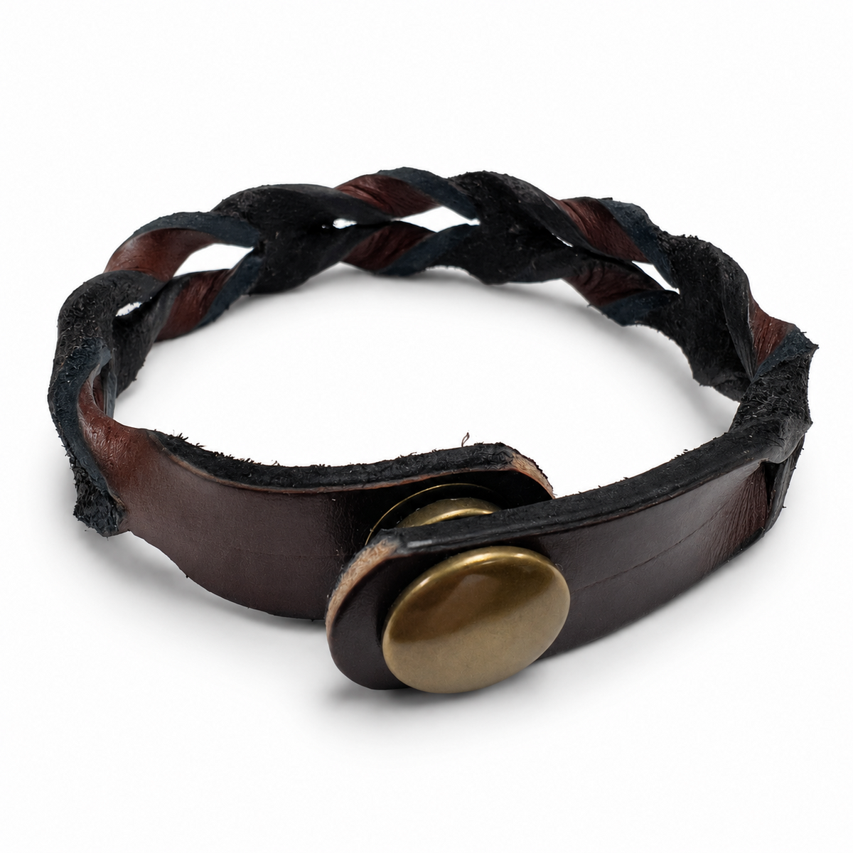 Handmade Inverted Leather Bracelet by Finch