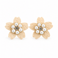 Pearl Petal Finch Leather Earrings by D.K. Tlustos