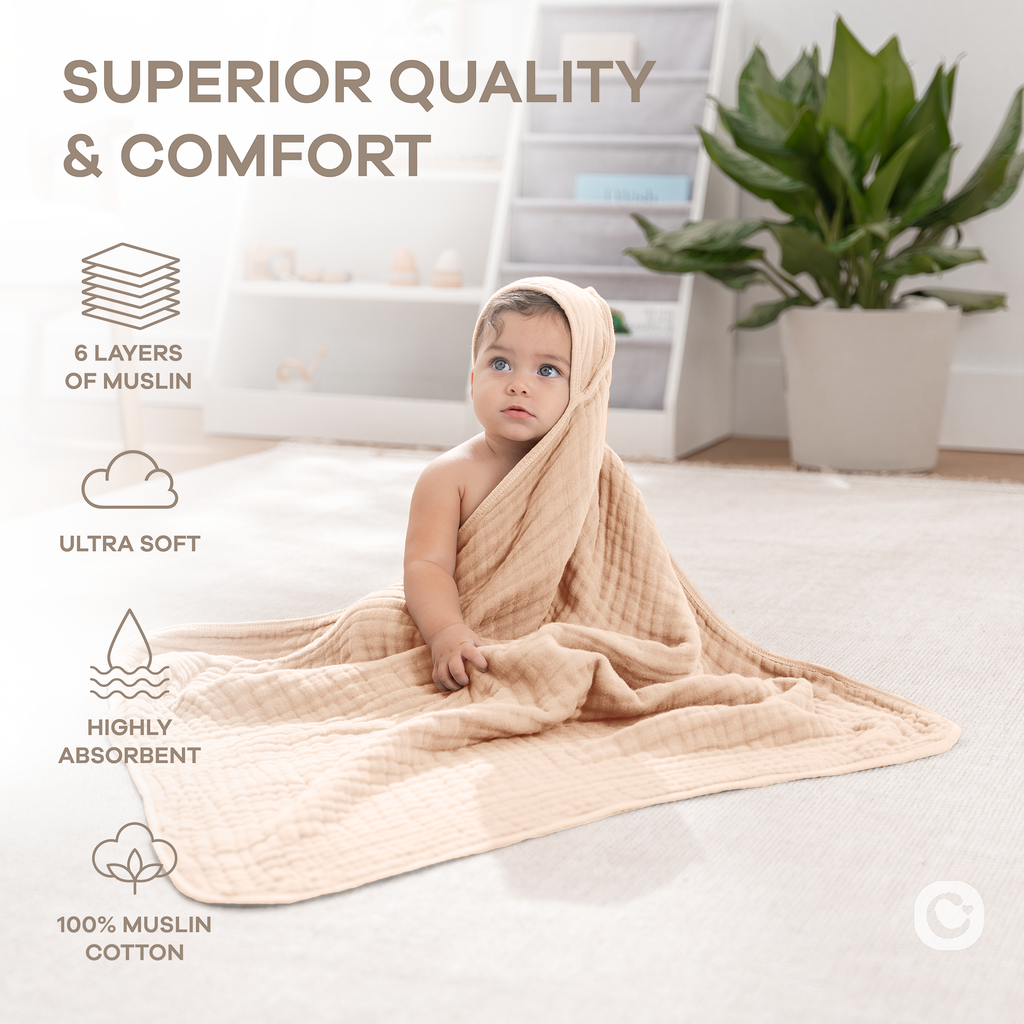 Muslin Hooded Baby Towel