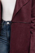 Faux Suede Long Jacket