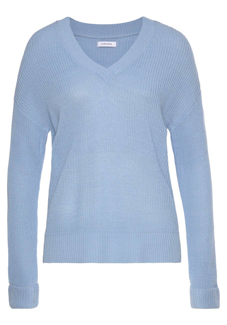 Women's Ribbed V-Neck Sweater