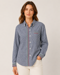 Hand-Embellished Heritage Check Blouse by Trish Size X-Small