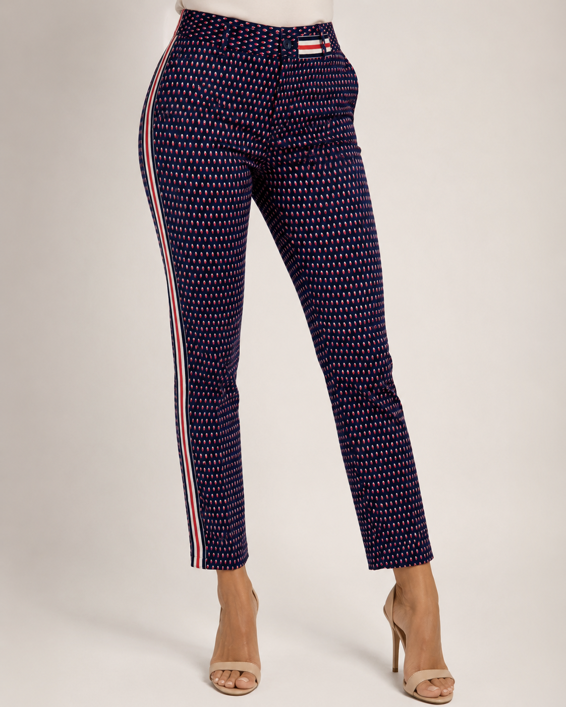 Americana Side-Stripe Pants Embellished by Trish