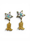 Handmade Starry Western Boot Earrings by D.K. Tlustos