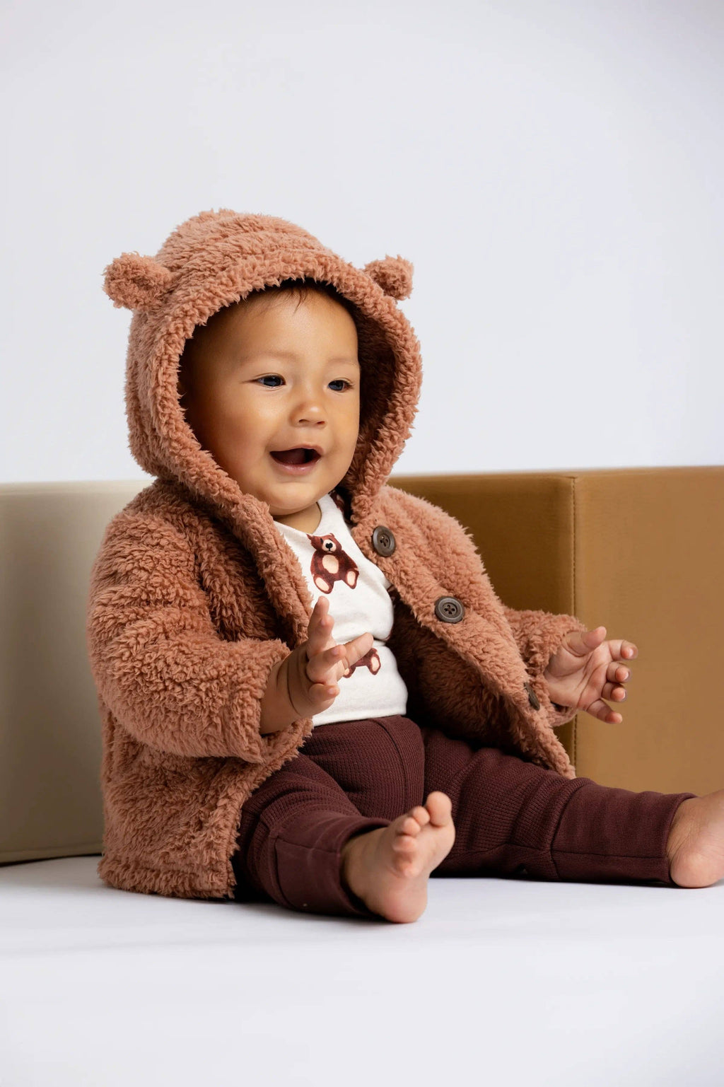 Sherpa Cardigan- brown