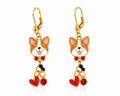 Puppy Love Corgi Earrings by D.K. Tlustos